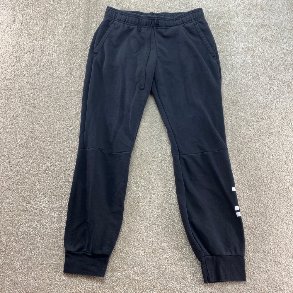 Adidas Sweatpants Mens Medium Black Jogger Recycled Cotton Blend Athletic